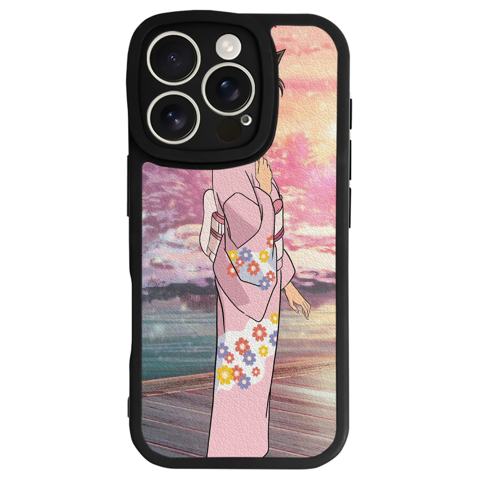 （画像用） 名探偵コナン Detective Conan 【iPhone 16シリーズ対応】シリコンスマホケース（レザー調） 材質：シリコン